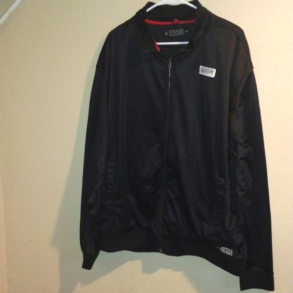 Men's Black Coogi Full Zip Jacket Y2K XXXL - Picture 1 of 9